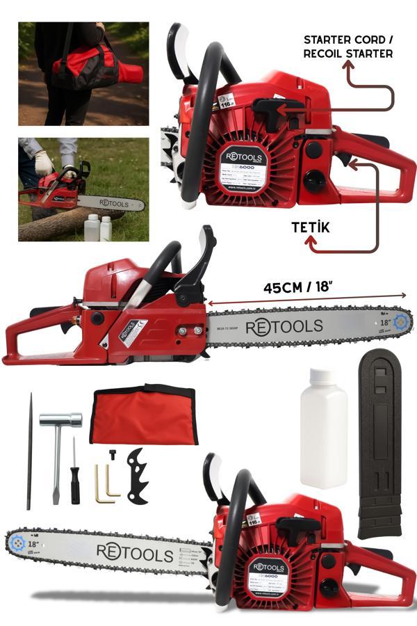 Retools Bordo 55 cc Benzinli Testere - Image 1