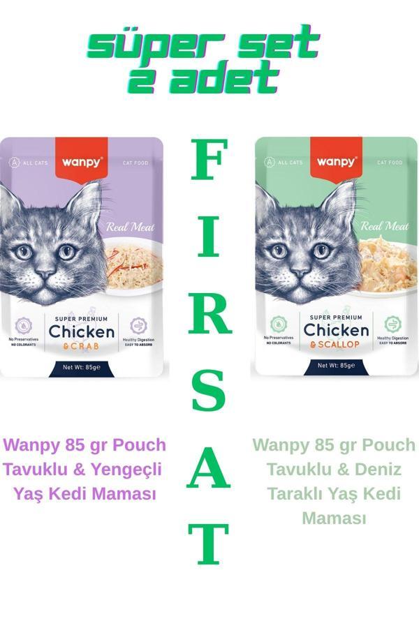 Wanpy Süper Set 2'Li Yengeç Ve Deniz Taraklı Kedi Ödül Maması. - Image 1