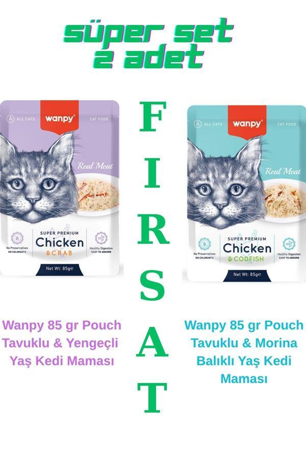Wanpy Süper Set 2'Li Yengeç Ve Morina Kedi Ödül Maması. - Image 1