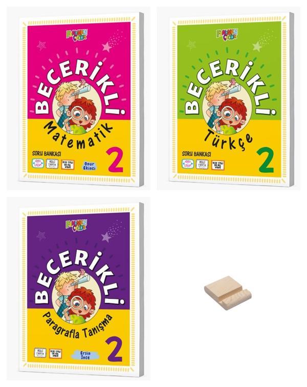 2. Sınıf Becerikli Matematik Fen Bilimleri ve Paragrafla Tanışma 3lü Set +Telefon Standı - Fenomen Yayıncılık - Image 1