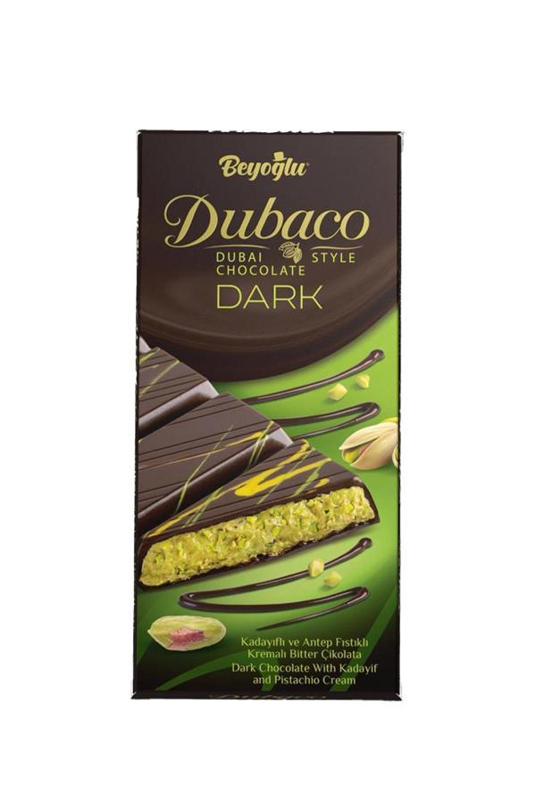 Beyoğlu Dubaco Dark Çıtır Kadayıflı Ve Antep Fıstık Kremalı Bitter Çikolata 200 Gr. - Image 1