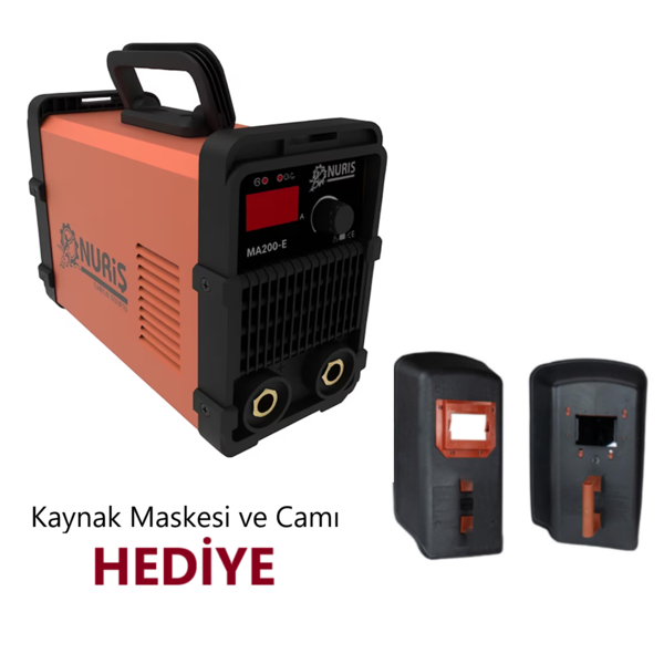 Nuriş MA200E İnverter Kaynak Makinesi 200A + Kaynak Maskesi Hediye - Image 1
