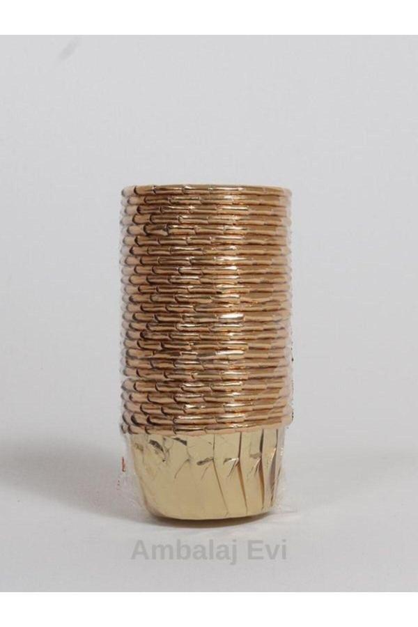 Ambalaj Evi Gold Parlak Altın Rengi Muffin Cupcake Kalıbı Kek Kapsülü - Image 1