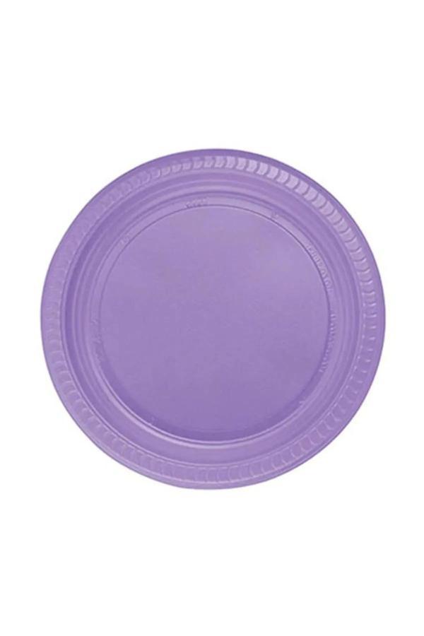 Ambalaj Evi Plastik Tabak 25 Kişilik Doğum Günü Parti Tabak Mor - Image 1