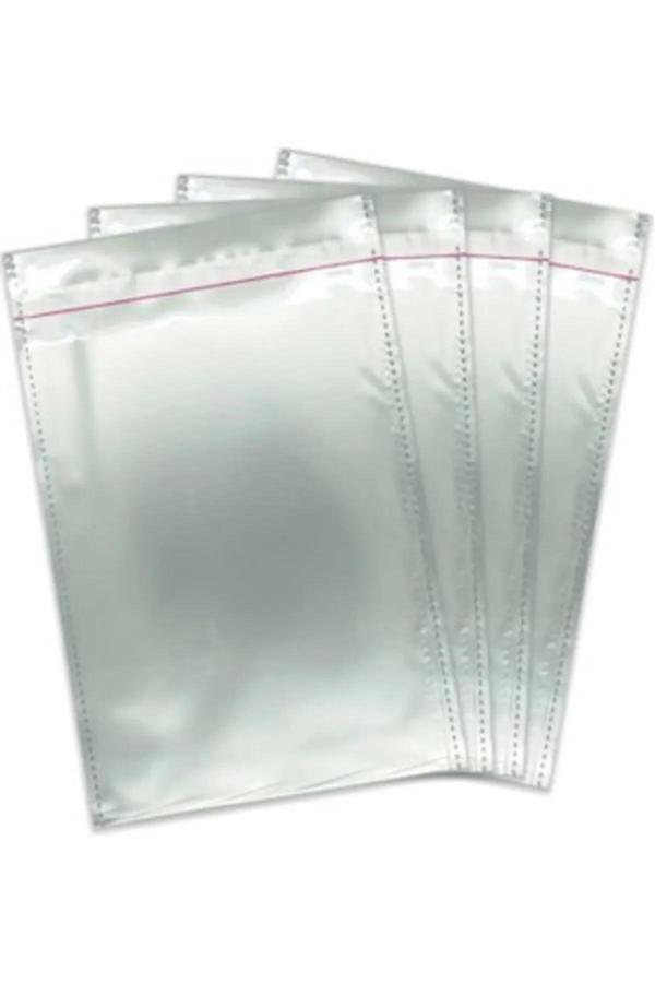 Ambalaj Evi Gümüş Metalik Yapışkanlı Hediye Paketi 30X35 25 Adet - Image 1