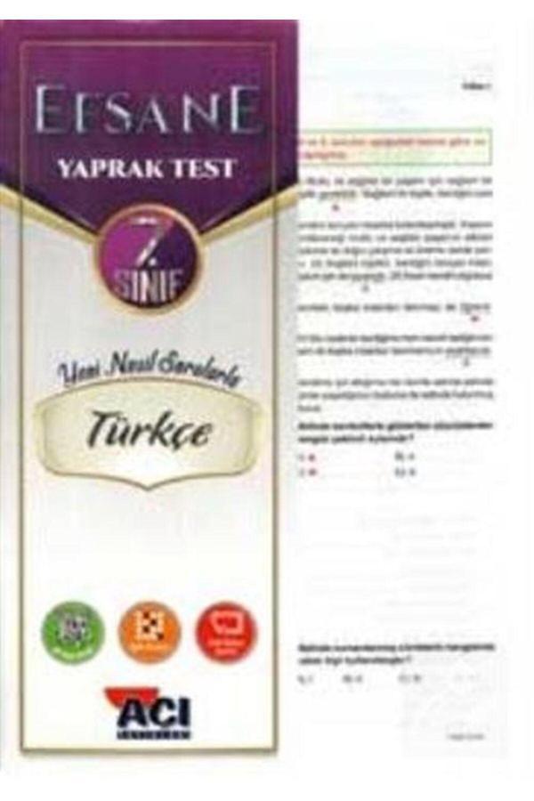 7. Sınıf Türkçe Çek Kopart Yaprak Test - Açı Yayınları - Image 1
