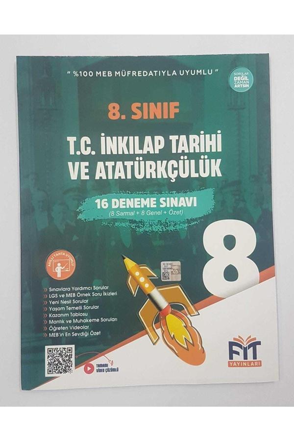 8. Sınıf Lgs T.c. Inkılap Tarihi Ve Atatürkçülük 16 Deneme Sınavı (8 SARMAL 8 GENEL ÖZET) - Fit Yayınları - Image 1