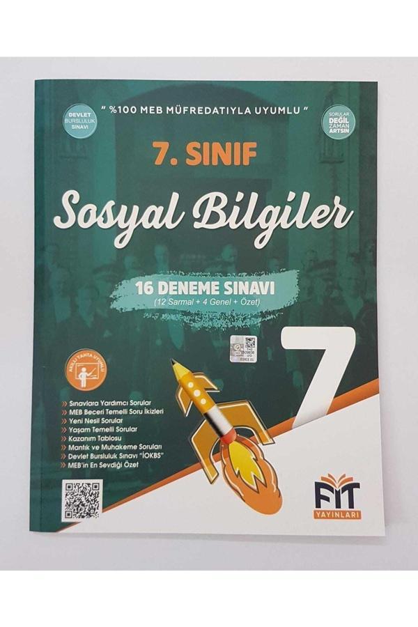 7. Sınıf Sosyal Bilgiler 16 Deneme Sınavı (12 SARMAL 4 GENEL ÖZET) - Fit Yayınları - Image 1