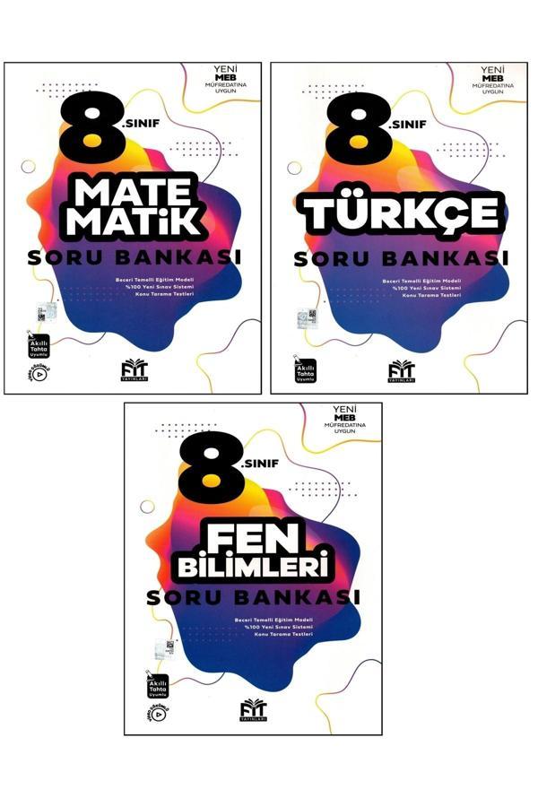 Fit 8. Sınıf Lgs Matematik+türkçe+fen Bilimleri Soru Bankası Seti 3 Kitap - Fit Yayınları - Image 1
