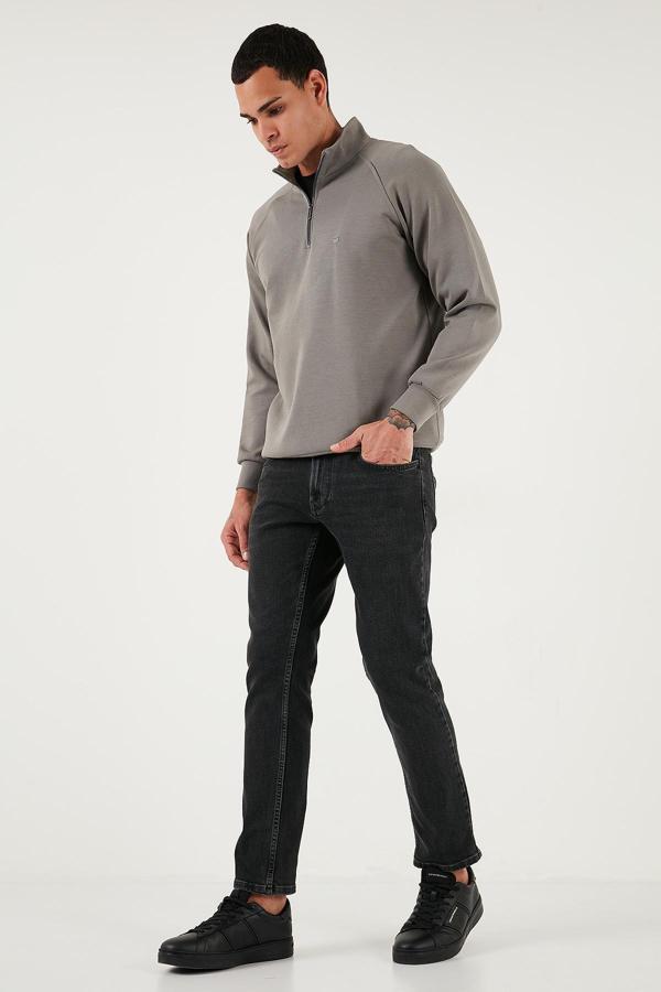 Buratti Pamuklu Regular Fit Normal Bel Boru Paça Jeans Erkek Kot Pantolon 2211C30PARMA SİYAH - Image 1