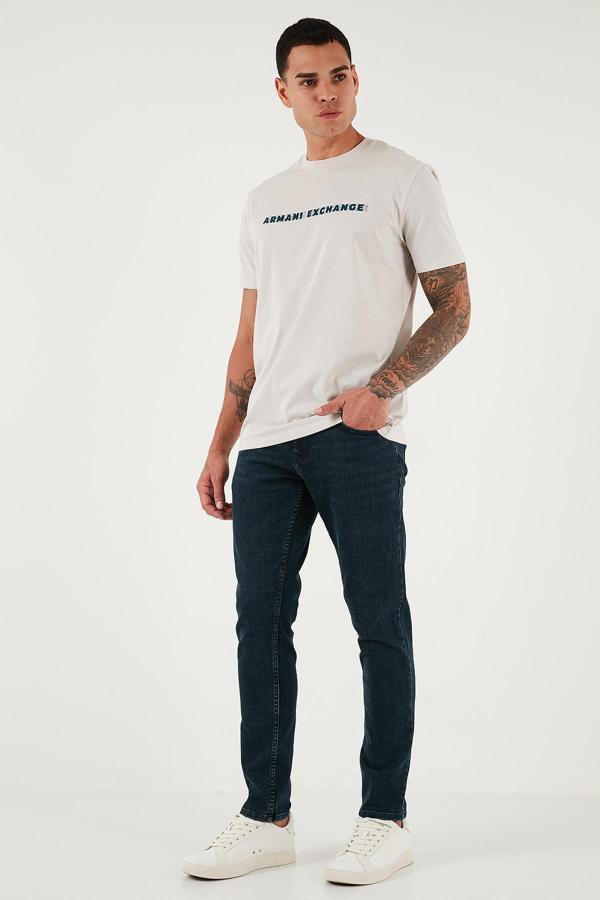 Buratti Streç Pamuklu Slim Fit Yüksek Bel Dar Paça Jeans Erkek Kot Pantolon 3300C46TOKYO MAVİ - Image 1