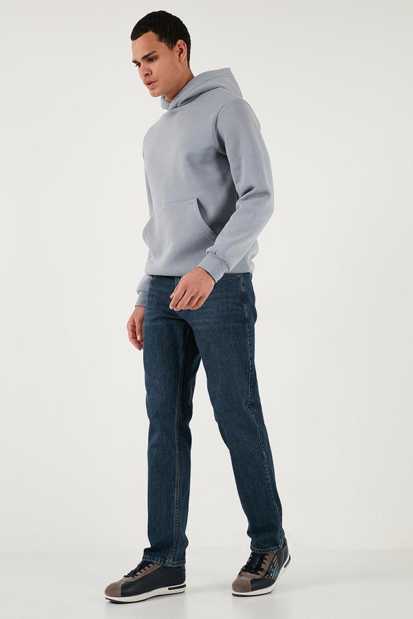 Buratti Streç Pamuklu Comfort Fit Yüksek Bel Boru Paça Jeans Erkek Kot Pantolon 4400C04TEXAS MAVİ - Image 1