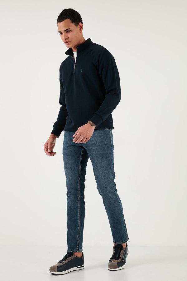 Buratti Pamuklu Regular Fit Normal Bel Boru Paça Jeans Erkek Kot Pantolon 2211C36PARMA MAVİ - Image 1