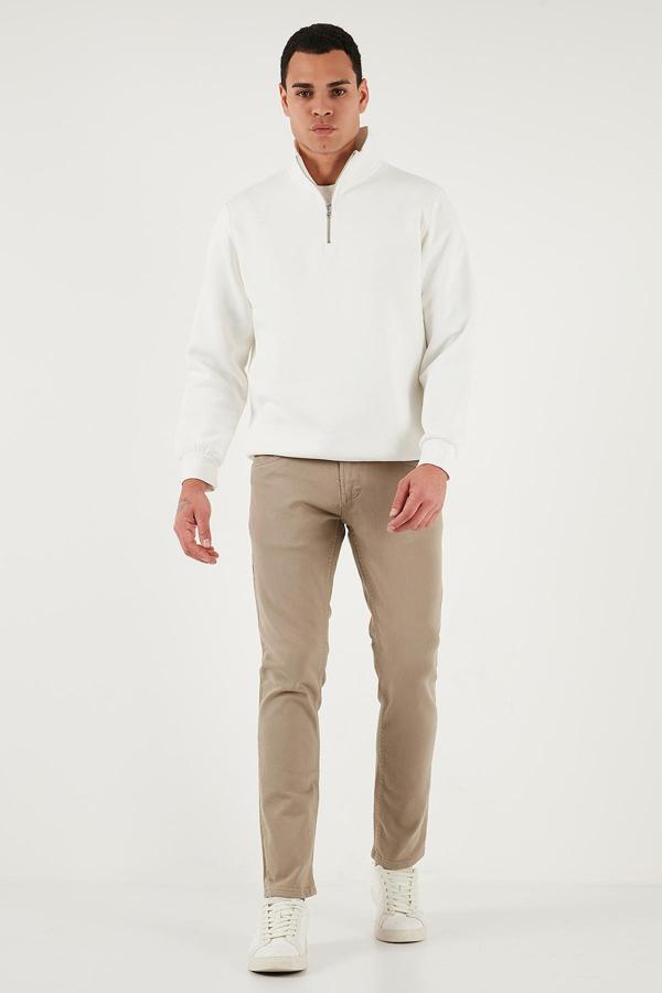 Buratti Pamuklu Regular Fit Normal Bel Boru Paça Jeans Erkek Kot Pantolon 2211C40PARMA BEJ - Image 1