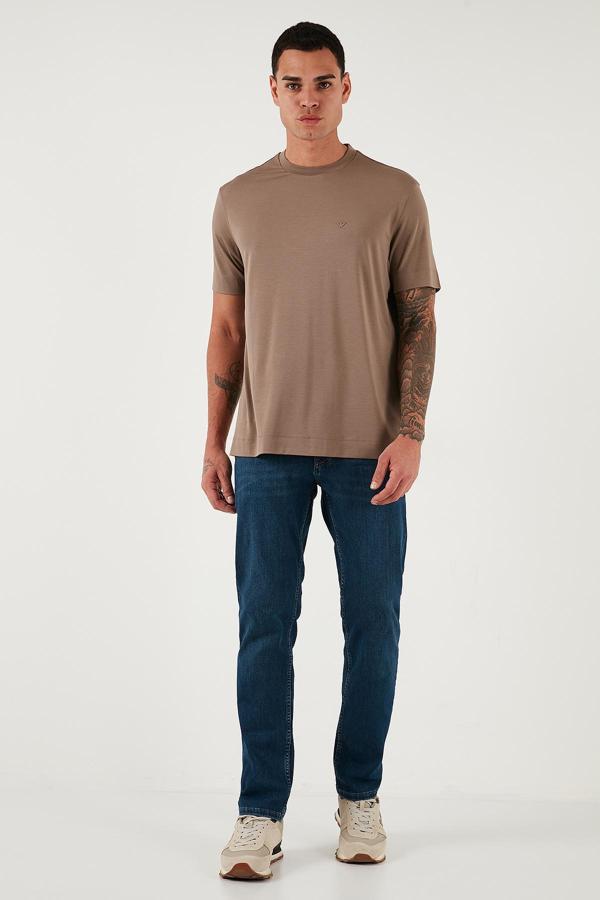 Buratti Streç Pamuklu Comfort Fit Yüksek Bel Boru Paça Jeans Erkek Kot Pantolon 4400C06TEXAS LACİVERT - Image 1