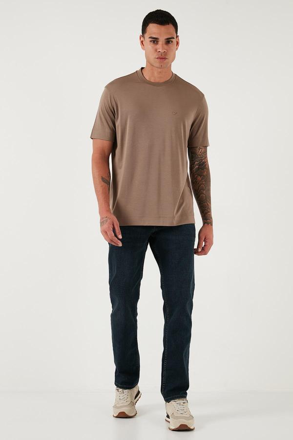 Buratti Streç Pamuklu Comfort Fit Yüksek Bel Boru Paça Jeans Erkek Kot Pantolon 4412C25TEXAS MAVİ - Image 1