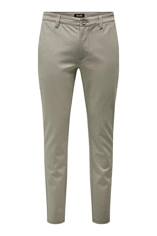 Only & Sons Onsmark Streç Slim Tapered Fit Normal Bel Düz Paça Chino Erkek Pantolon 22026326 TAŞ - Image 1