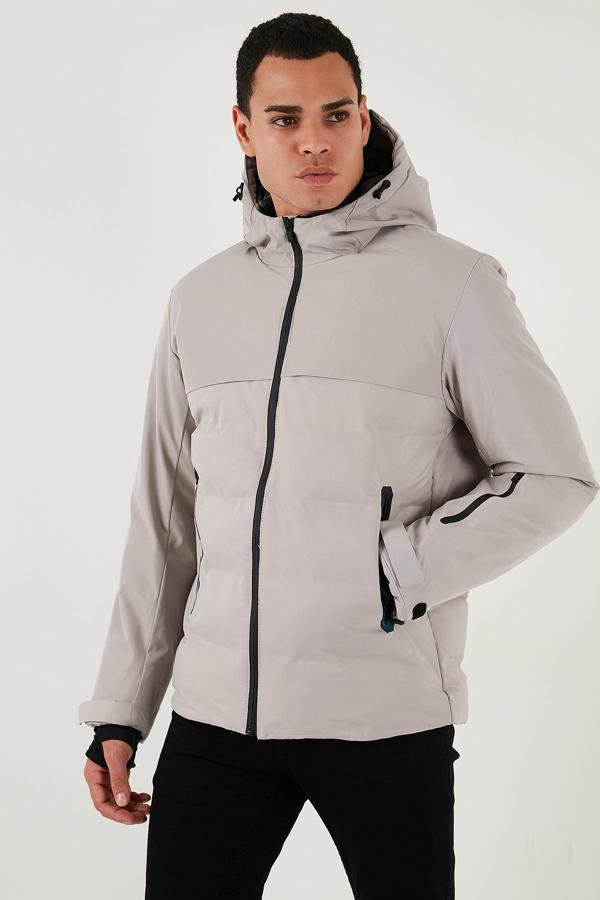 Buratti Regular Fit Kapüşonlu Kapitoneli Erkek Mont 497DEAN TAŞ - Image 1