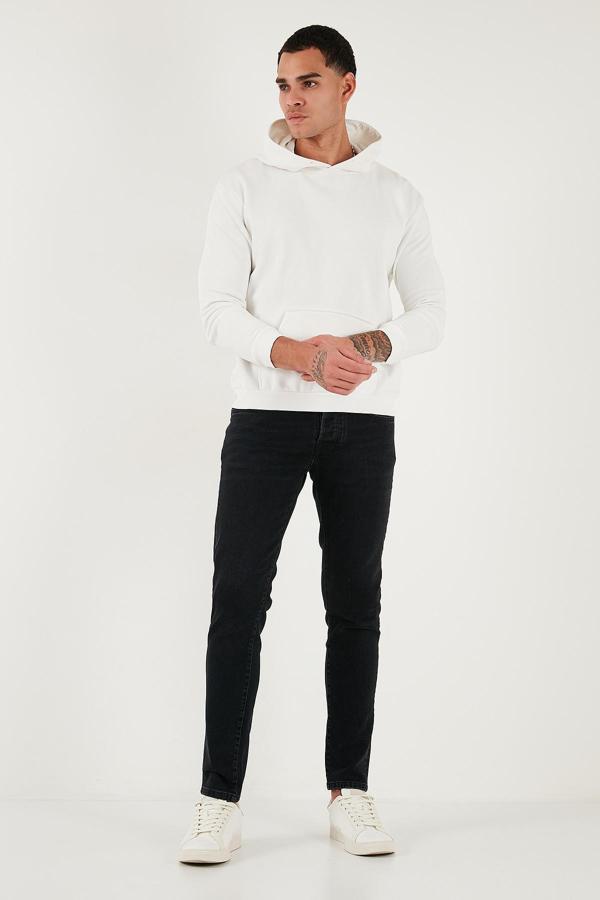 Buratti Pamuklu Slim Fit Normal Bel Dar Paça Jeans Erkek Kot Pantolon 1115C14NAPOLI SİYAH - Image 1