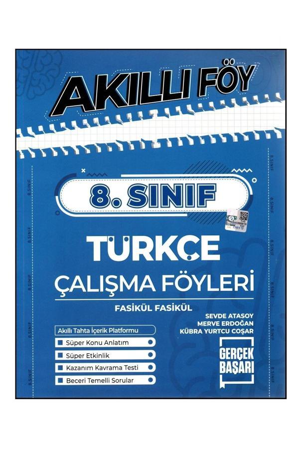 Gerçek Başarı 8. Sınıf Türkçe Çalışma Föyleri Fasikül-fasikül Akıllı Föy - Teas Press - Image 1