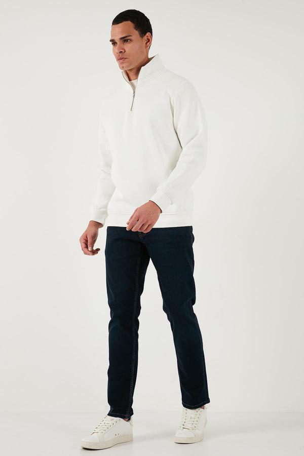 Buratti Pamuklu Regular Fit Normal Bel Boru Paça Jeans Erkek Kot Pantolon 2203C09PARMA LACİVERT - Image 1