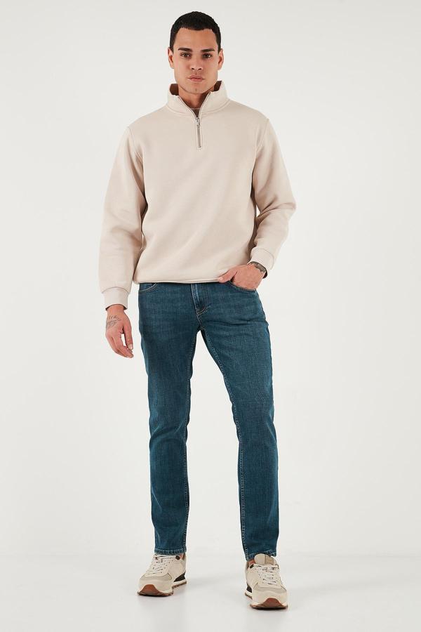 Buratti Pamuklu Regular Fit Normal Bel Boru Paça Jeans Erkek Kot Pantolon 2203C23PARMA YEŞİL - Image 1