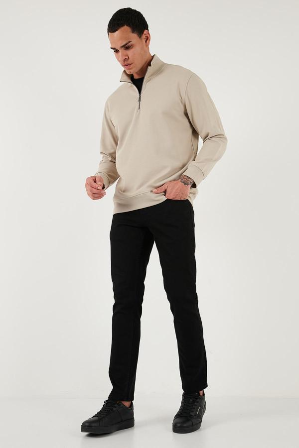 Buratti Pamuklu Regular Fit Normal Bel Boru Paça Jeans Erkek Kot Pantolon 2211C01PARMA SİYAH - Image 1