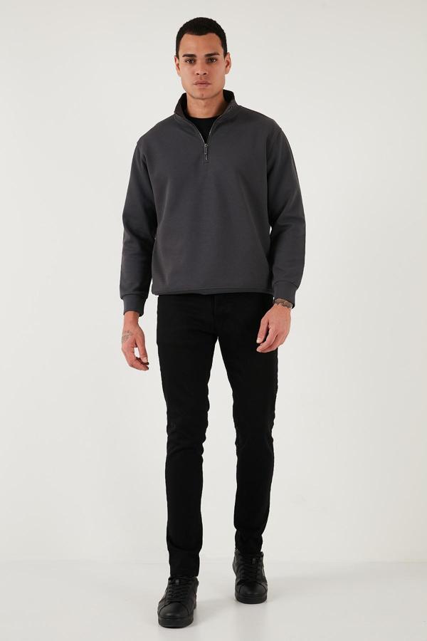 Buratti Streç Pamuklu Slim Fit Normal Bel Dar Paça Jeans Erkek Kot Pantolon 1115C01NAPOLI SİYAH - Image 1