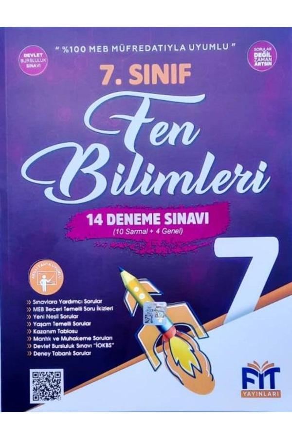 7. Sınıf Fen Bilimleri 14 Deneme Sınavı (10 SARMAL 4 GENEL) - Fit Yayınları - Image 1