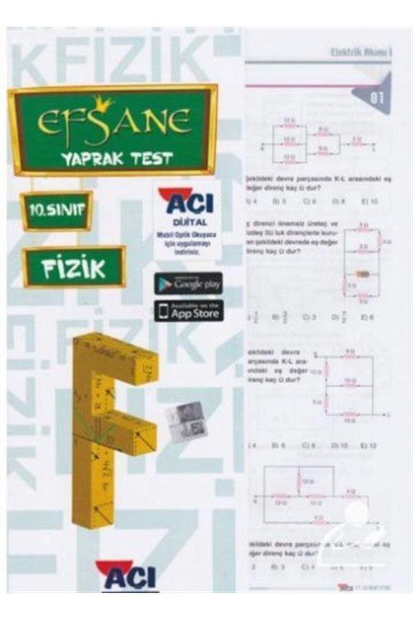 10. Sınıf Fizik Çek Kopar Yaprak Test - Açı Yayınları - Image 1