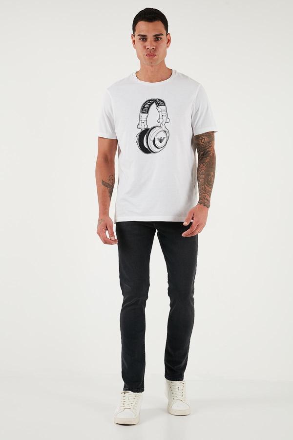 Buratti Streç Pamuklu Slim Fit Yüksek Bel Dar Paça Jeans Erkek Kot Pantolon 3300C03TOKYO Füme Siyah - Image 1