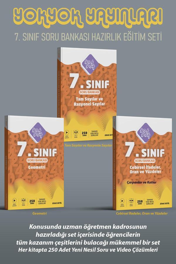 7.sınıf Matematik Soru Bankası Tam Set 3 Fasikül - Yok Yok Yayınları - Image 1