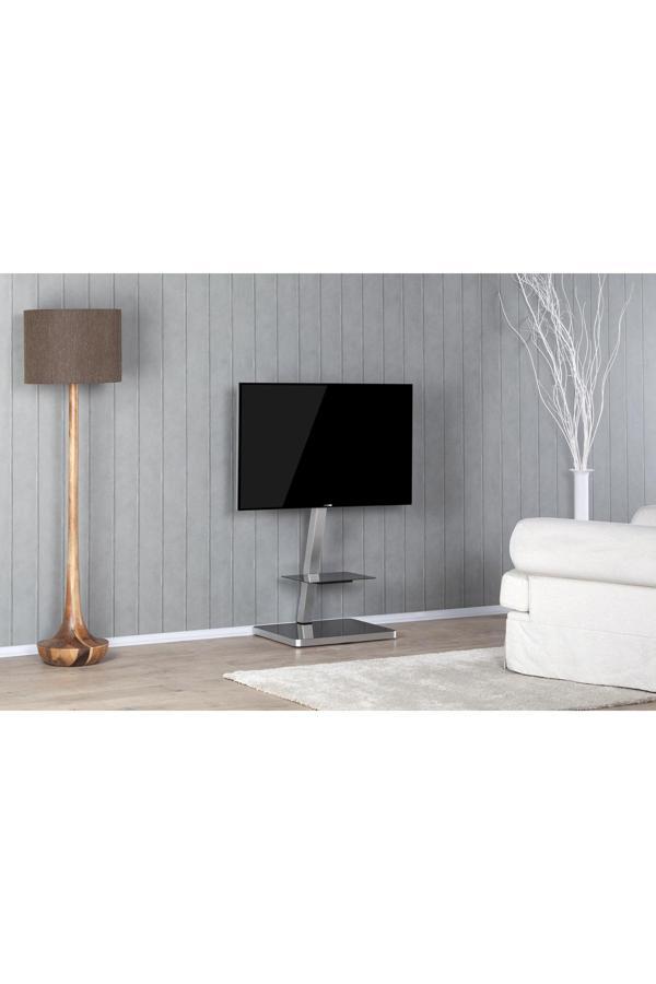 Sonorous Led Tv Sehpası Pl 2710 Grp Slv 40''-65'' Gümüş Antrasit Televizyon Sehpası - Image 1