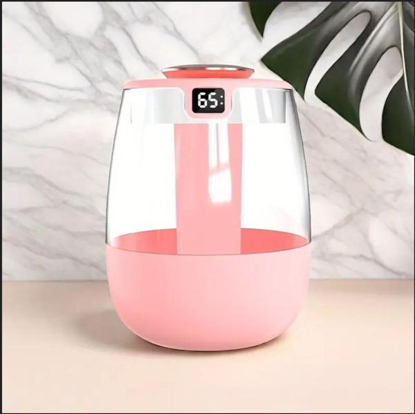MİGHTY PEMBE BÜYÜK KAPASİTELİ 1.3 LT USB ULTRASONİK OFİS ODA VE ARABA HAVA NEMLENDİRİCİ BUHAR MAKİNESİ AROMA DİFİZÖRÜ Çİ - Image 1
