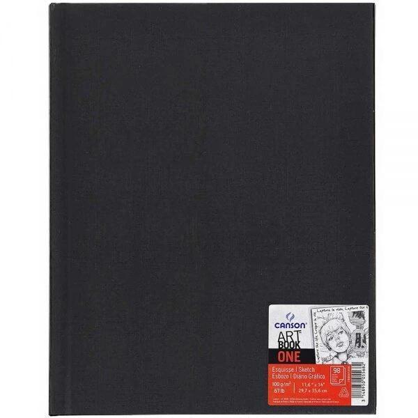 Supertrend One Art Book Sert Kapak Eskiz Çizim Defteri 100 gr. 27.9x35.6 cm. 98 Sayfa - Image 1