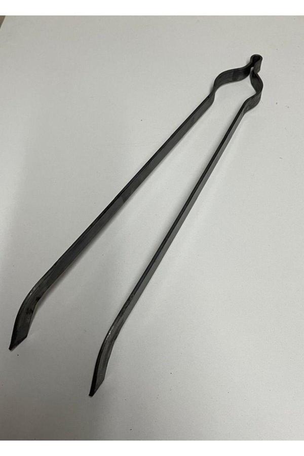 Sobapark Demir Maşa Ateş Maşası Köz Maşası Odun Kömür Kestane Mangal Maşası 60 Cm Kalın Demir Maşa - Image 1