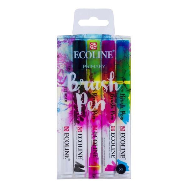 Supertrend Ecoline Brush Pen Fırça Uçlu Kalem Seti 5 Renk PRIMARY COLOURS - Image 1