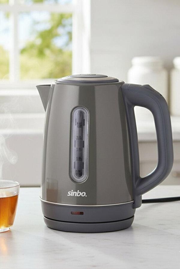 Sinbo Inox Su Isıtıcı Kettle  Paslanmaz Çelik SK-8031 Koyu Gri - Image 1