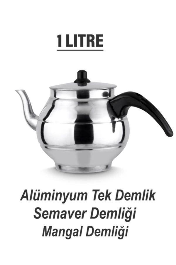 Sobapark Alüminyum Demlik Çaydanlık Ve Semaver Demliği Mangal Ve Kamp Demliği 1,1 Litre - Image 1