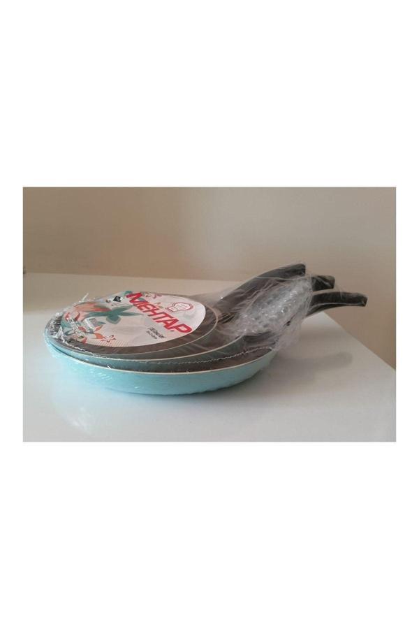 Mehtap 3'Lü Tava Seti 18 + 22 + 26 Cm Turkuaz - Image 1