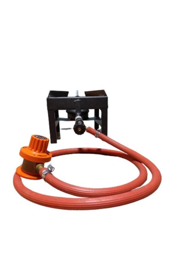 Yazıcı Canavar Aşçı Ocağı Dedantörlü Set 28*28Cm (Balık - Aşure ) 1,5 Metre Hortum 2 Kelepçe Dedantör - Image 1