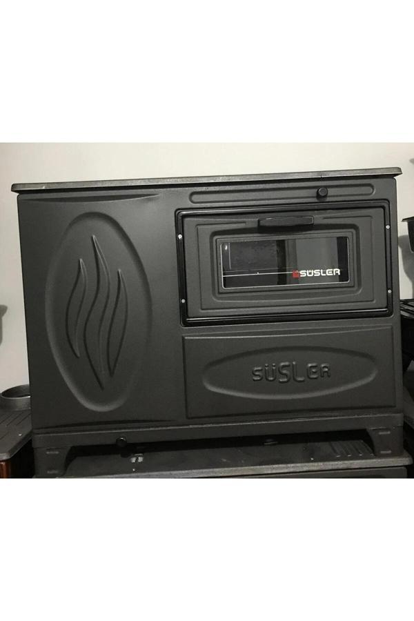 Süsler 5113 Tek Fırın Mat-Antrasit Kovalı Kuzine Soba - Image 1