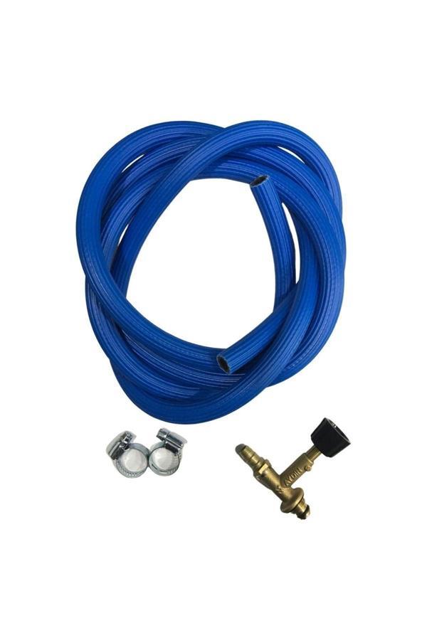 Doğuş Ipragaz Aygaz Milangaz Tüp Hortumu Ve Bağlantı Setti (Hortum + Kelepçe + Musluk) Dar Çember Musluk - Image 1