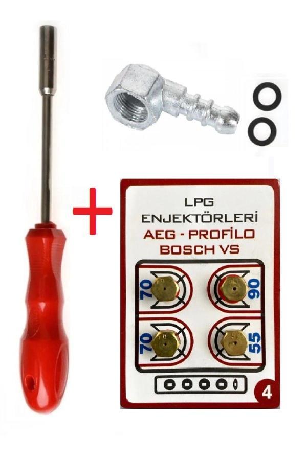 Gürkan Doğalgazdan Tüpe Dönüşüm Seti Lpg Ocak Memesi Dönüşüm Seti (Her Markaya Uyumlu) Lokma Enjektör Seti - Image 1