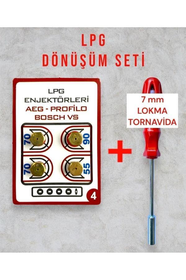 Gürkan Lpg Ocak Memesi Dönüşüm Seti (Her Markaya Uyumlu) Lokma Enjektör Seti 2 Tane Siyah Conta - Image 1