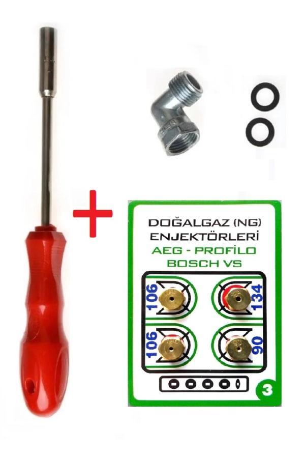 Gürkan Tüpten Doğalgaza Dönüşüm Seti Doğalgaz Ocak Memesi Enjektörü 7 Mm Arçelik Beko Kumtel Bosch - Image 1