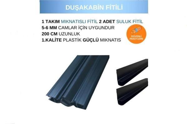 SMD Siyah Duşakabin Mıknatıs Takımı Ve 2 Adet Suluk Fitili 200 Cm - Image 1