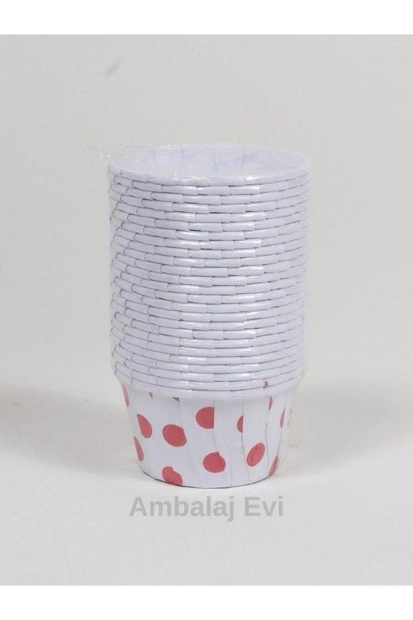 Ambalaj Evi Kırmızı Puantiyeli Muffin Kalıbı Muffin Cupcake Kalıbı Kek Kapsülü Bride To Be Parti Muffin Kabı - Image 1
