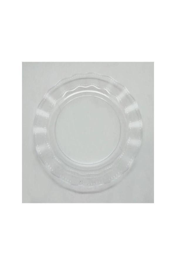 Ambalaj Evi Mika Lüks Plastik Tabak Şeffaf Mika Tabak 26 Cm 6 Adet - Image 1