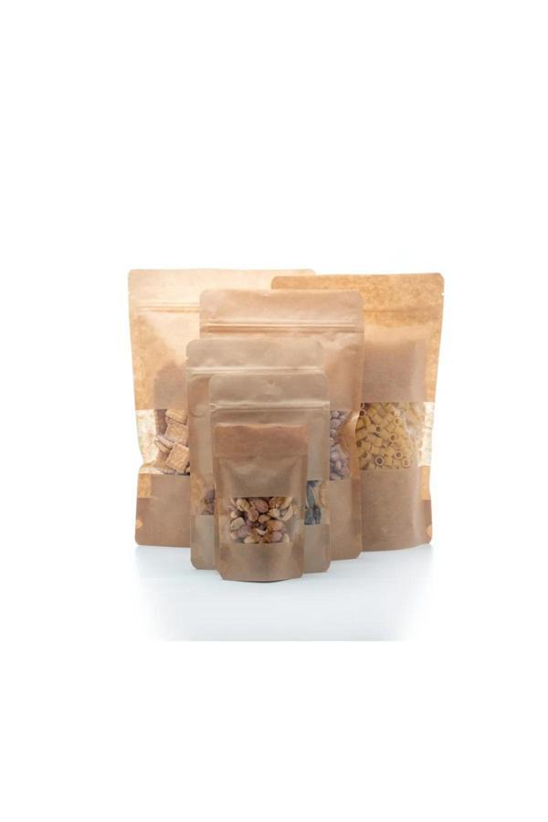 Ambalaj Evi Pencereli Kilitli Kraft 50 Adet 11Cm X 18.5Cm - Image 1